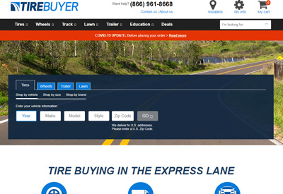 TireBuyer 美国汽车轮胎和轮毂海淘网站