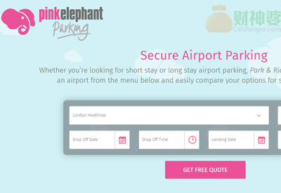 PinkElephantParking英国机场停车场预订网站
