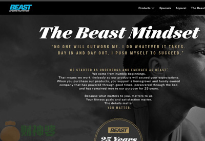 Beastsports美国运动补剂保健品牌网站