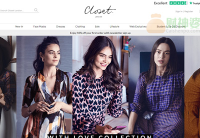ClosetLondon英国小众女装品牌购物网站