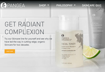 Pangea Organics 美国潘丽雅化妆品品牌网站