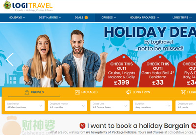 Logitravel英国度假旅行社预订网站